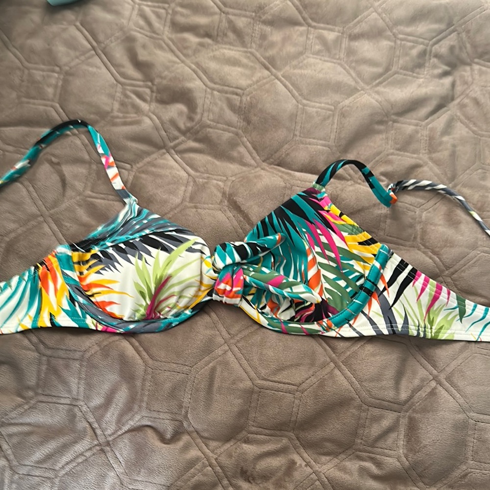 Tropical Print Women's Swim Top
